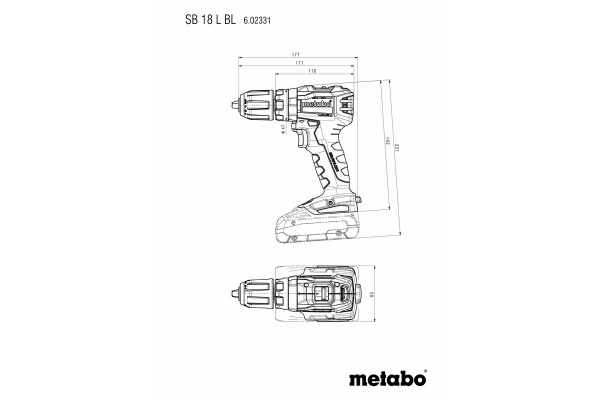 Аккумуляторная ударная дрель Metabo SB 18 L BL