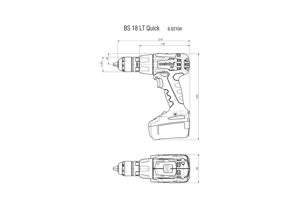 Аккумуляторная дрель-шуруповерт Metabo BS 18 LT Quick